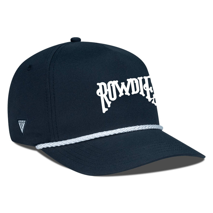 Rowdies Levelwear Black Gambit Rope Arch Logo Adjustable Hat