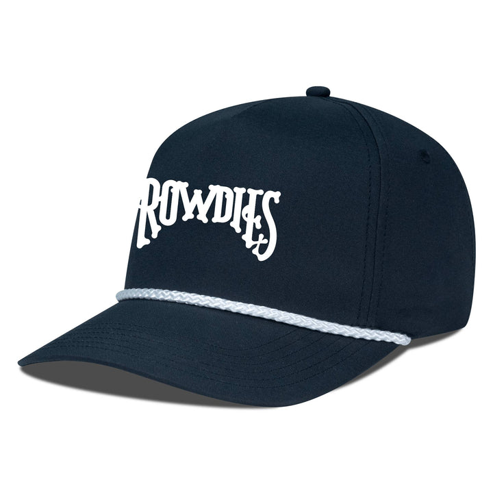 Rowdies Levelwear Black Gambit Rope Arch Logo Adjustable Hat