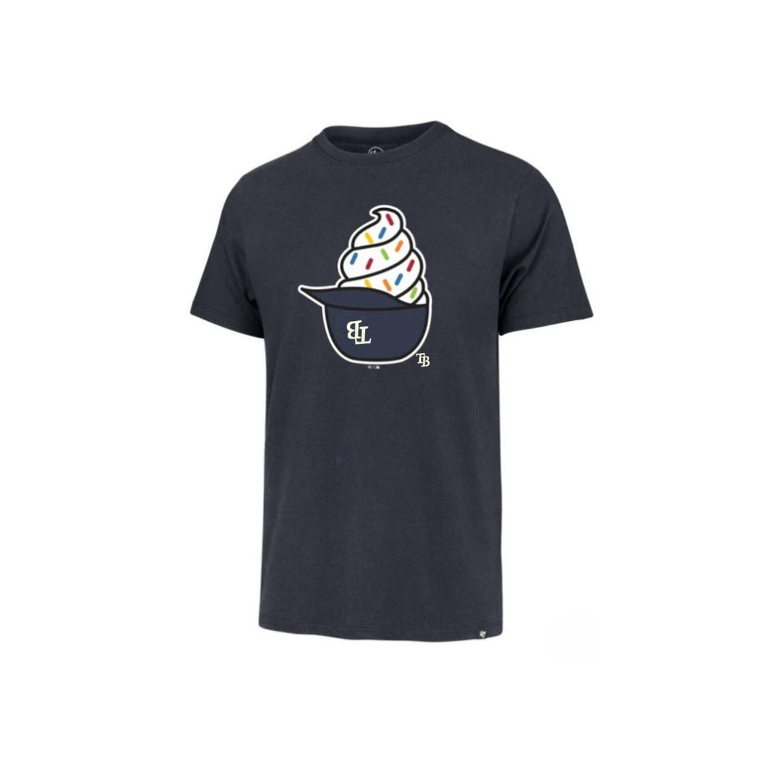 Rays '47 Brand Navy Ice Cream Helmet Franklin T-Shirt