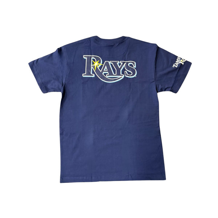 Rays Men's Mitchell & Ness Navy Current Logos Premium T-Shirt