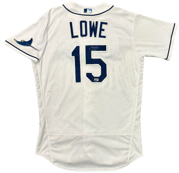Rays Josh Lowe Authentic Autographed White Jersey