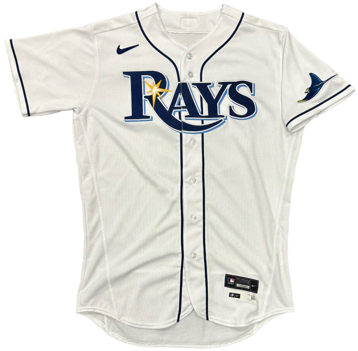 Rays Josh Lowe Authentic Autographed White Jersey