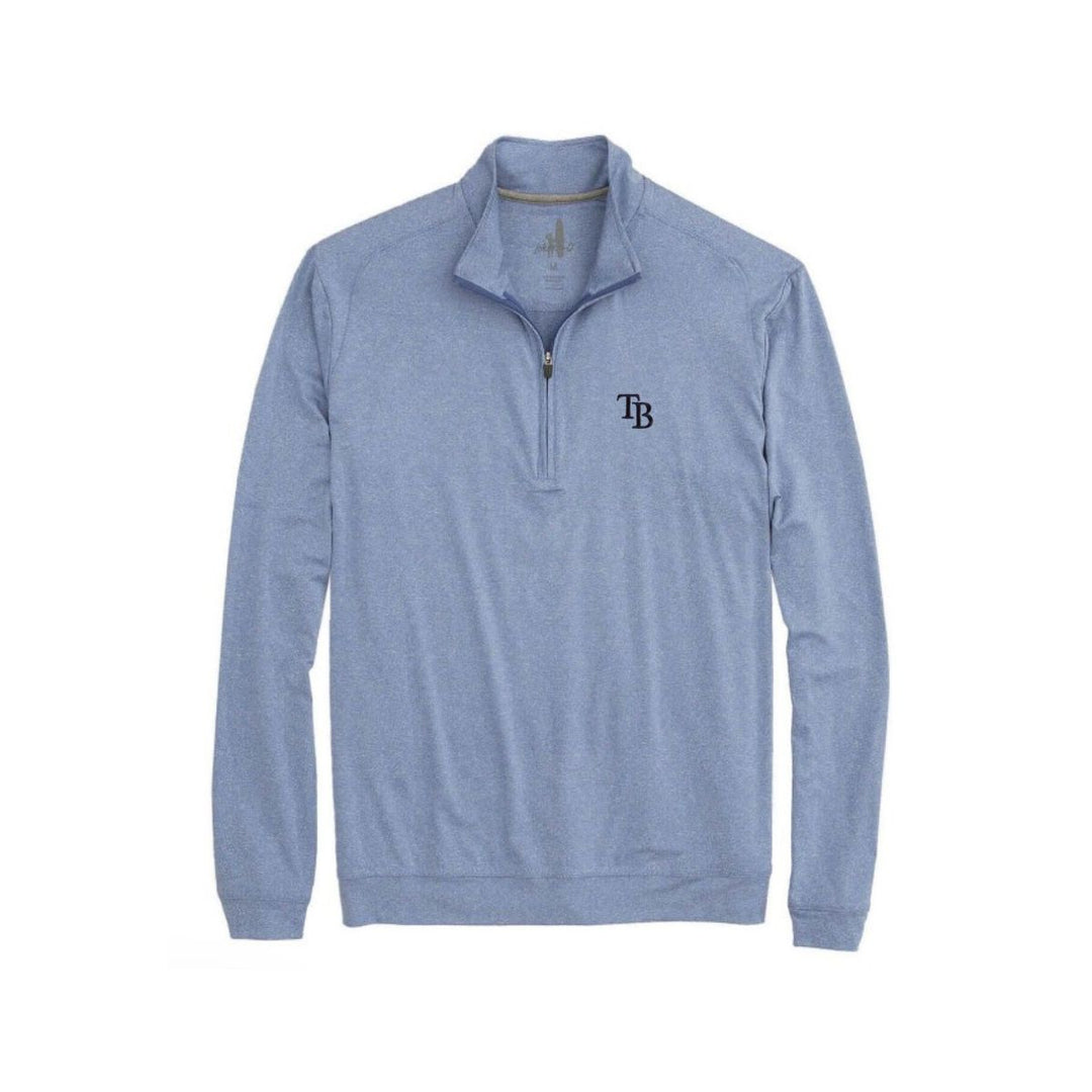 Rays Men's Johnnie-O Navy Laguna TB 1/4 Zip Pullover