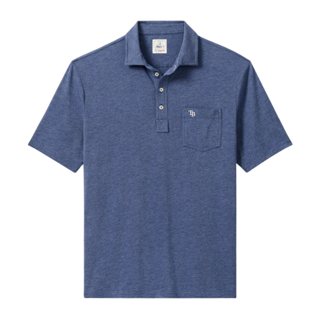 Rays Men's Johnnie O TB Hangin' Out Navy Polo Shirt