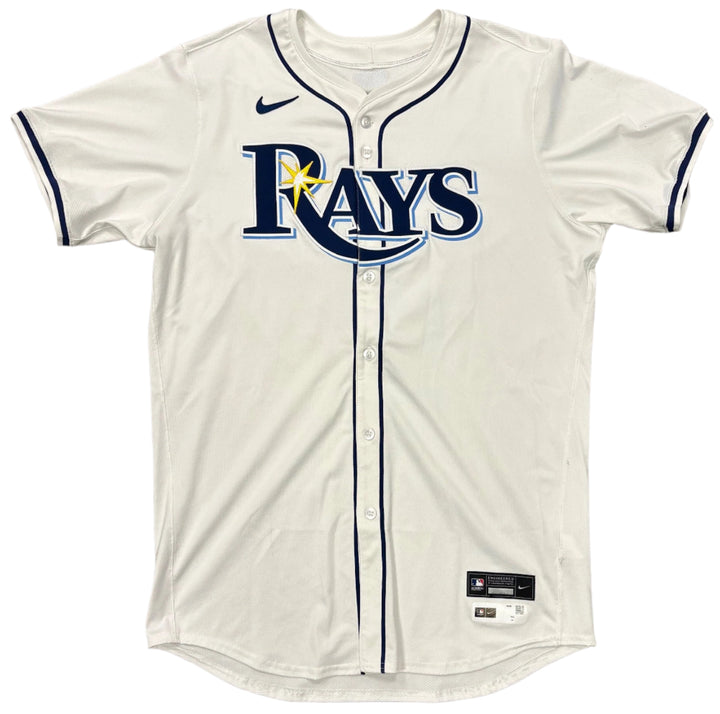 Rays Zack Littell Authentic Autographed White Jersey
