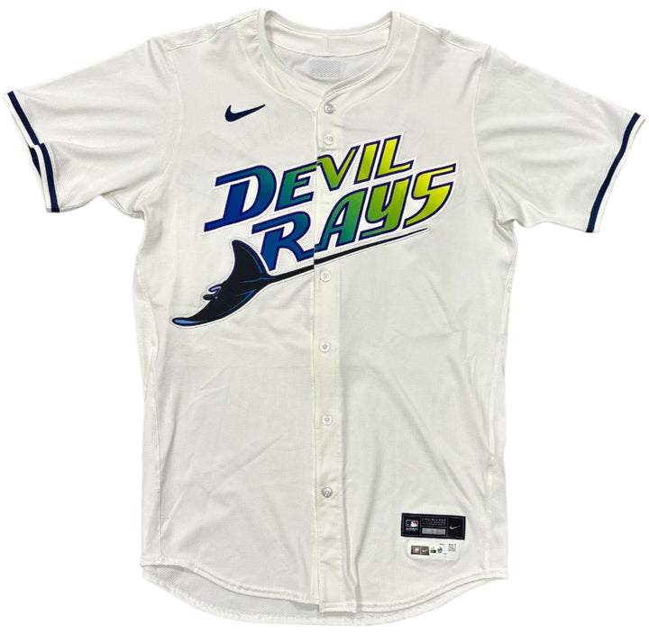 Rays Shane McClanahan Team Issued Authentic Autographed Devil Rays Jersey