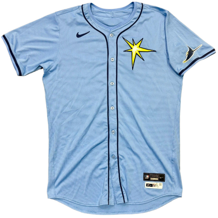 Rays Mason Montgomery Team Issued Authentic Autographed Burst Jersey