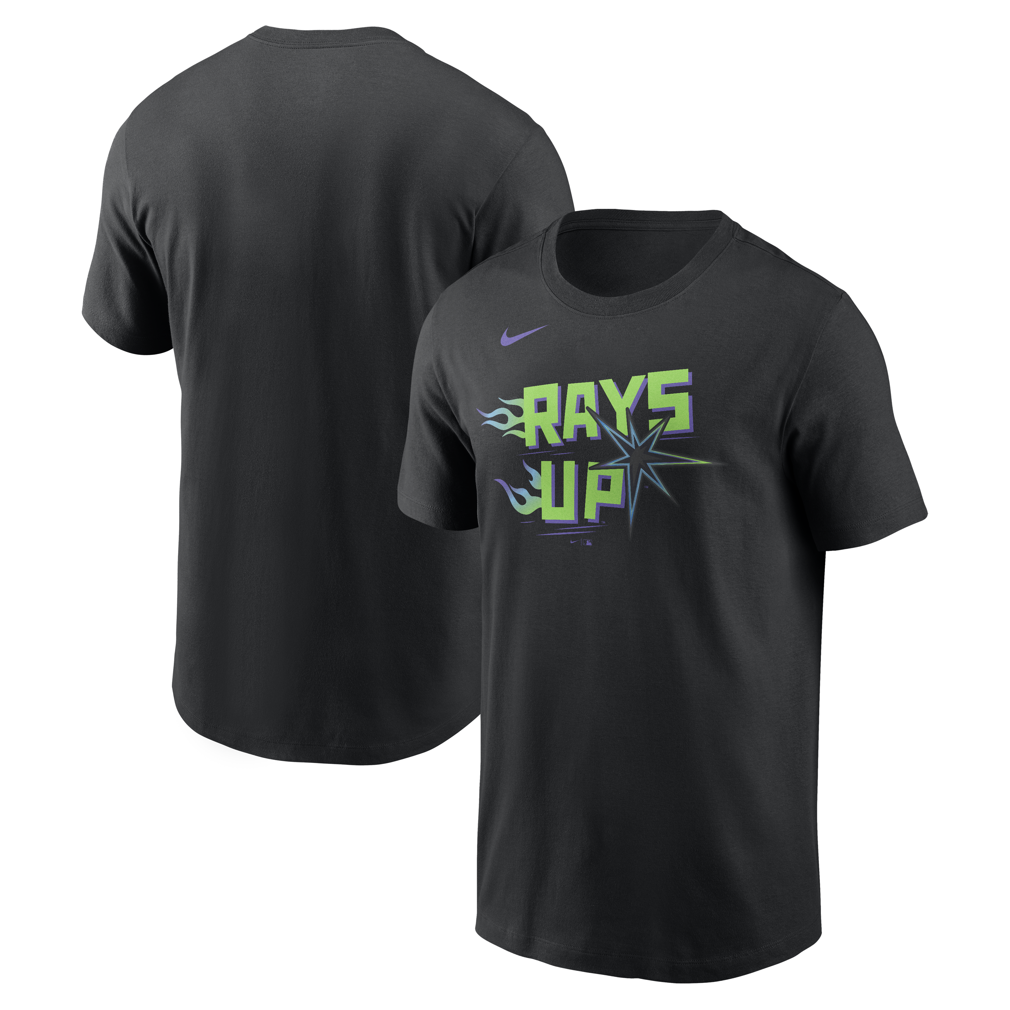 Rays Men's Nike Black City Connect Rays Up Gradient Burst T-Shirt