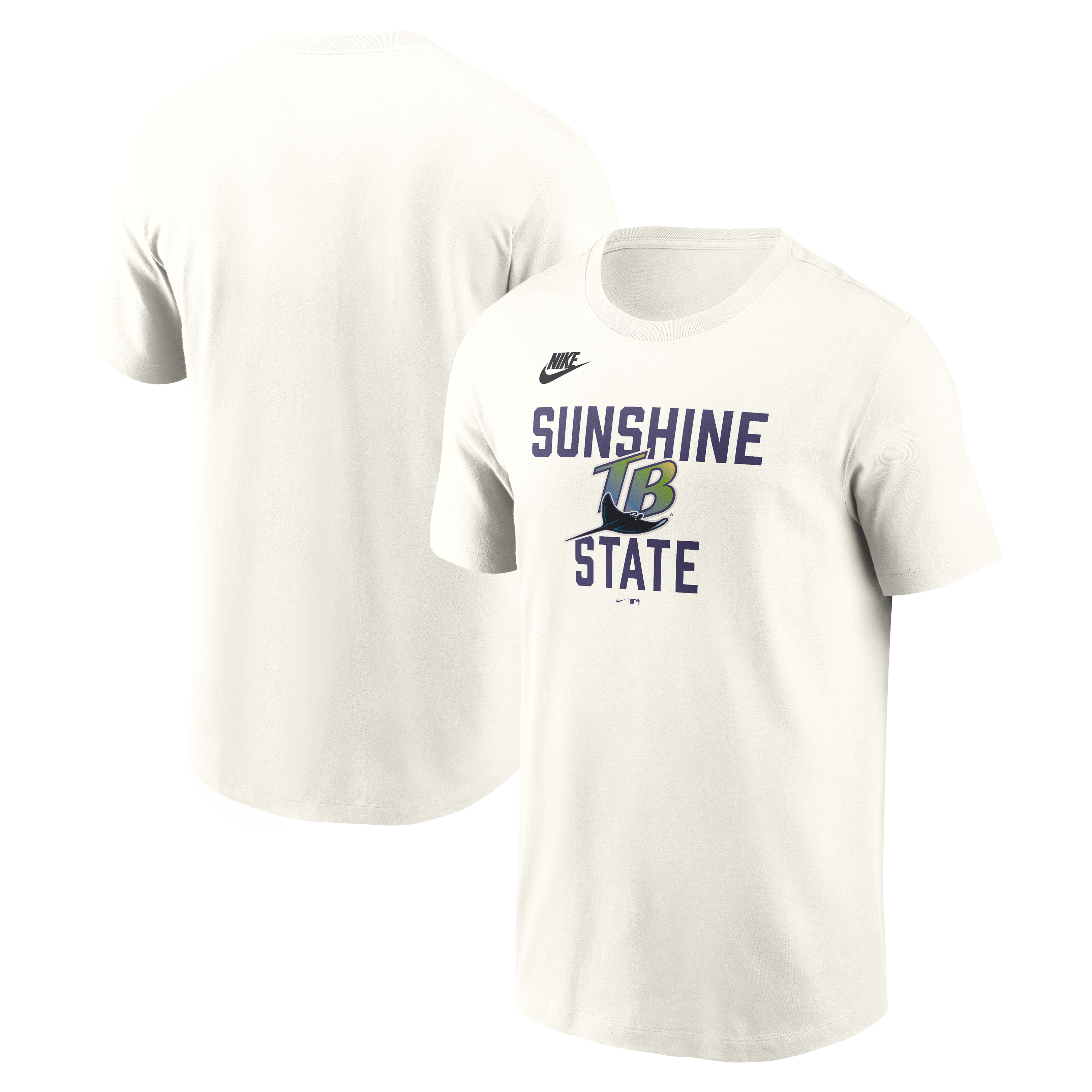 Rays Nike White Devil Rays Sunshine State T-Shirt | The Bay Republic