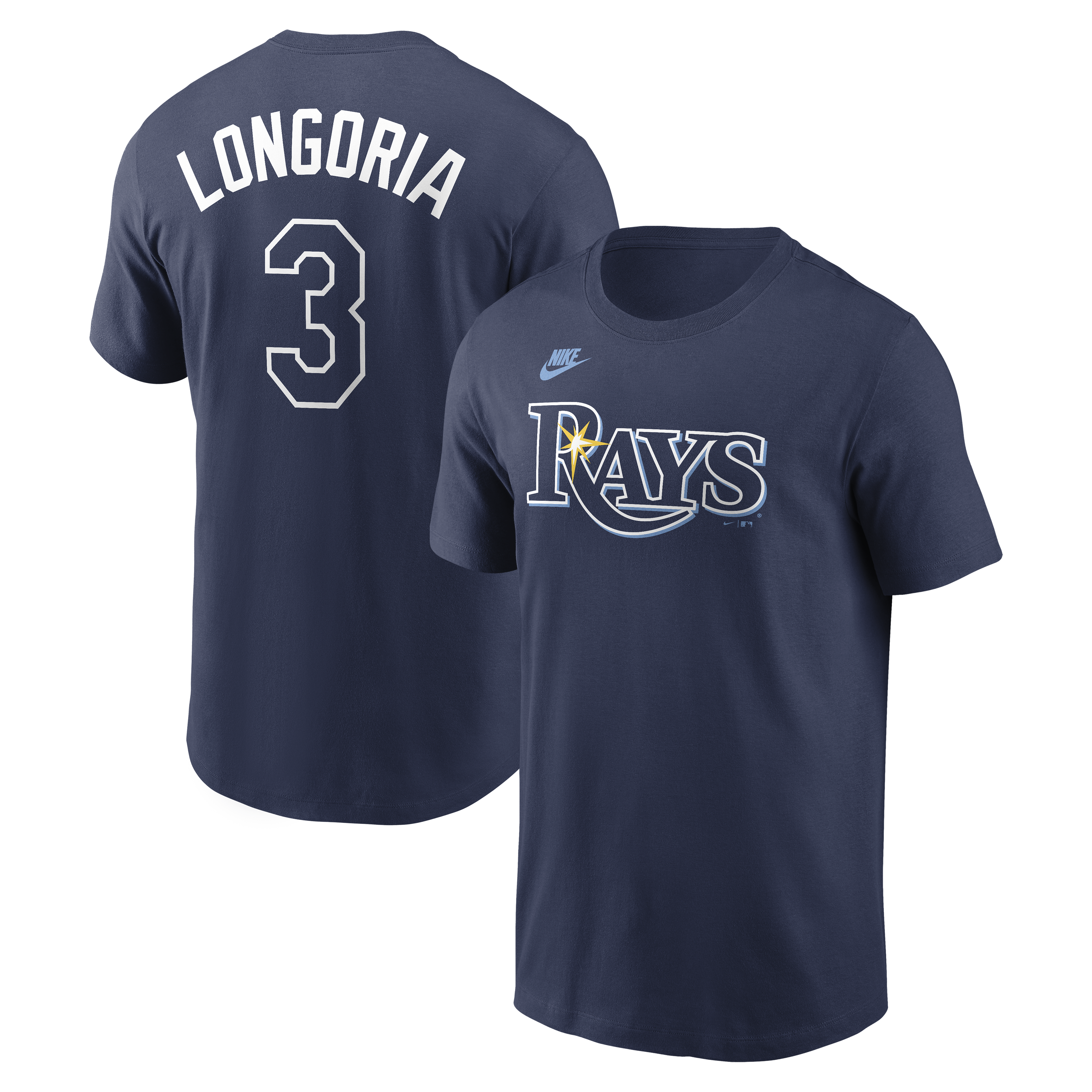 Rays Nike Navy Evan Longoria Name and Number T-Shirt| The Bay Republic