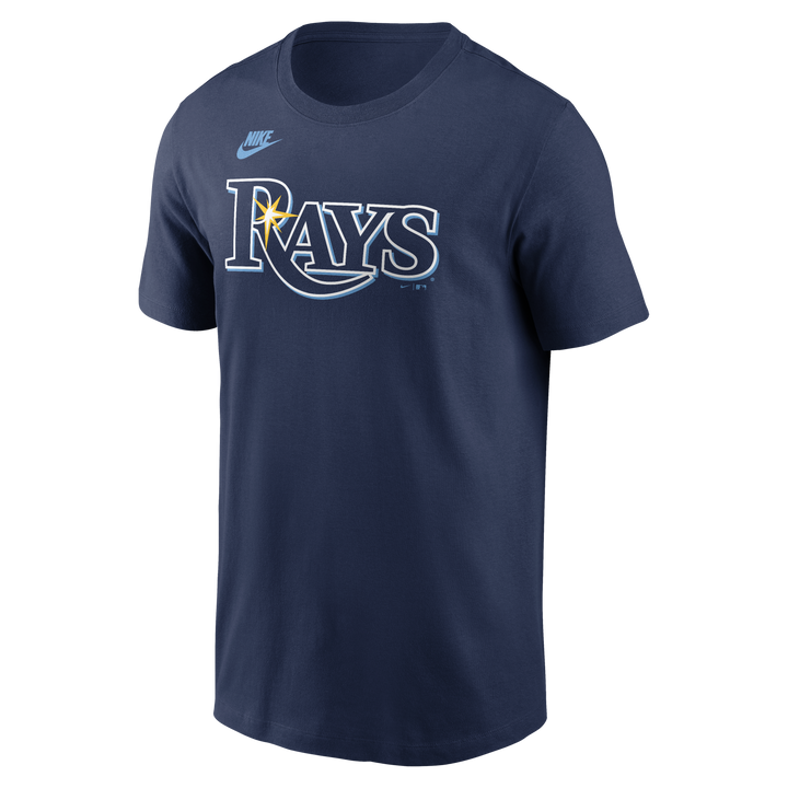 Rays Nike Navy Evan Longoria Name and Number T-Shirt