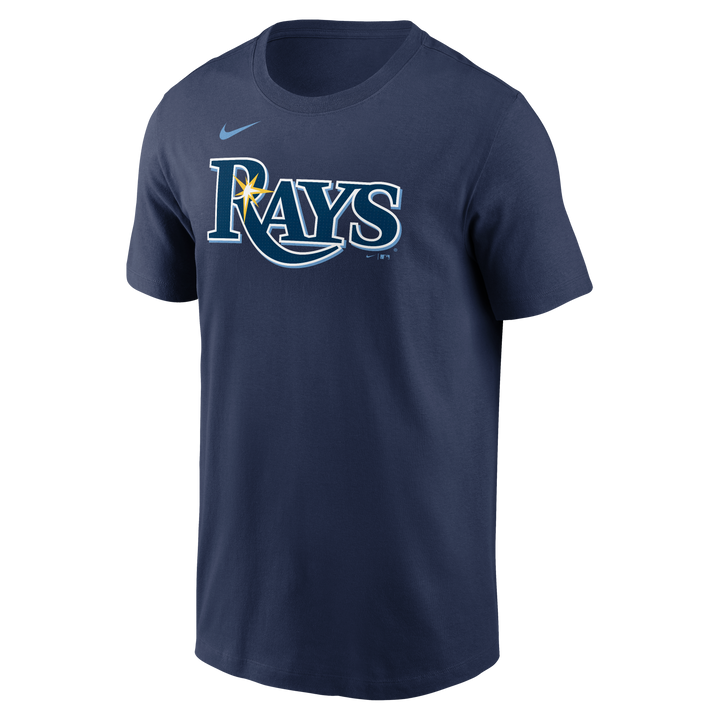Rays Nike Navy Junior Caminero Name and Number T-Shirt