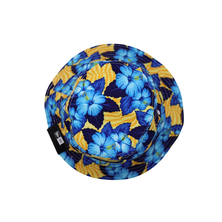 Rays New Era Yellow and Blue Devil Rays Floral Bucket Hat