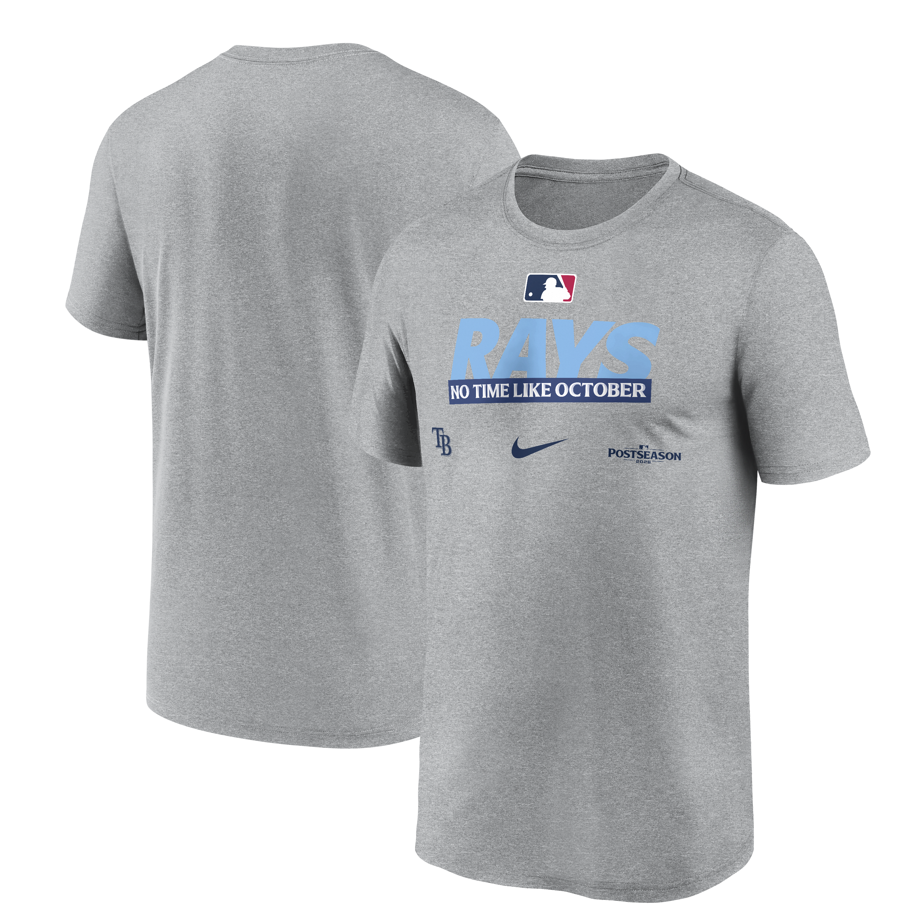 Rays Men's Nike Grey 2026 Postseason Legend T-Shirt | The Bay Republic