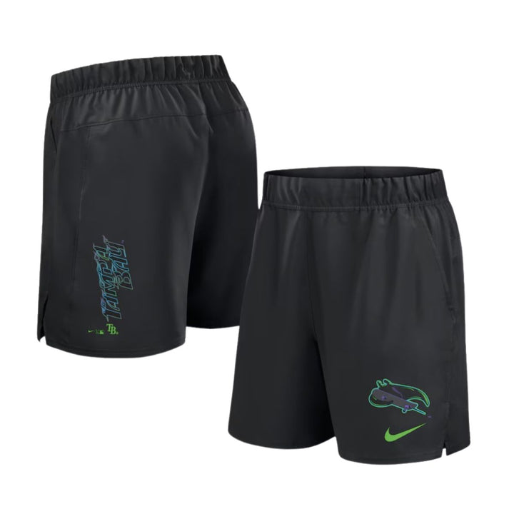 Rays Men's Nike Black City Connect Woven Victory Performance Shorts