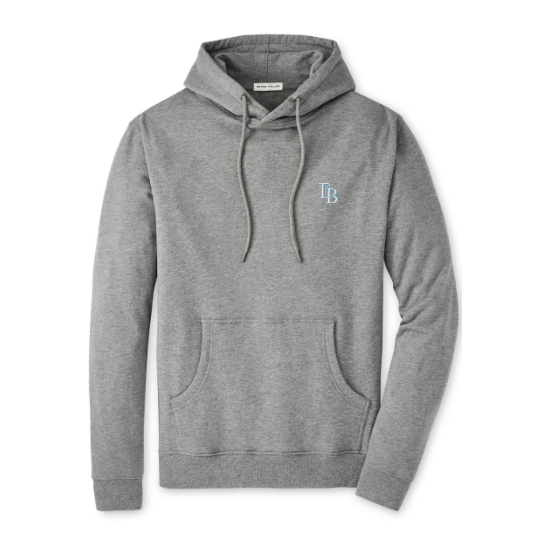 RAYS MEN'S GREY PETER MILLAR LAVA WASH TB HOOD