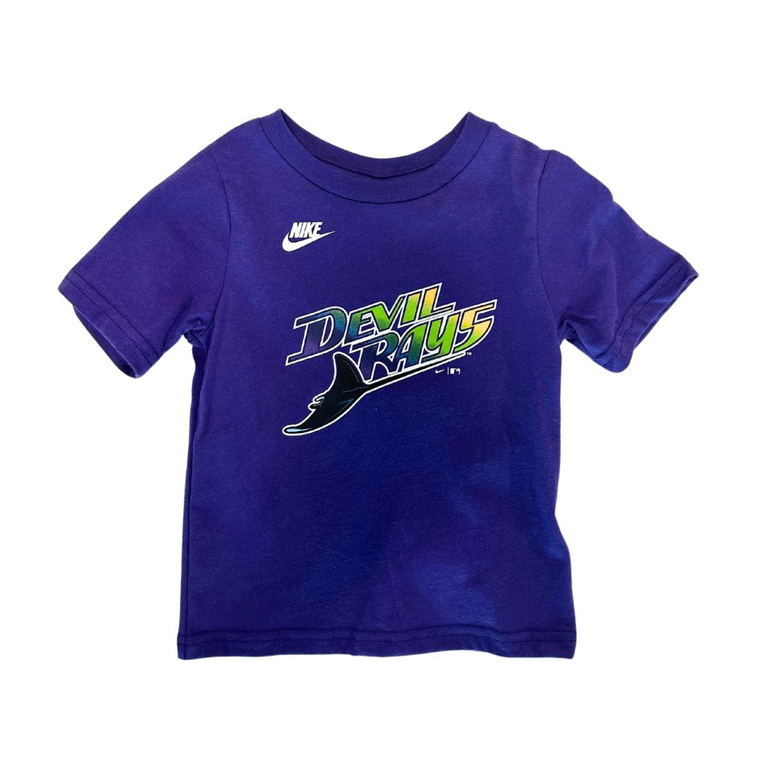 Rays Toddler Nike Purple Devil Rays Wordmark T-Shirt