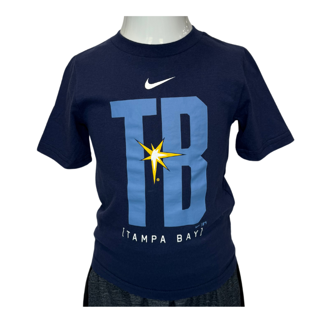 Rays Kids Nike Navy Team Scoreboard Tee