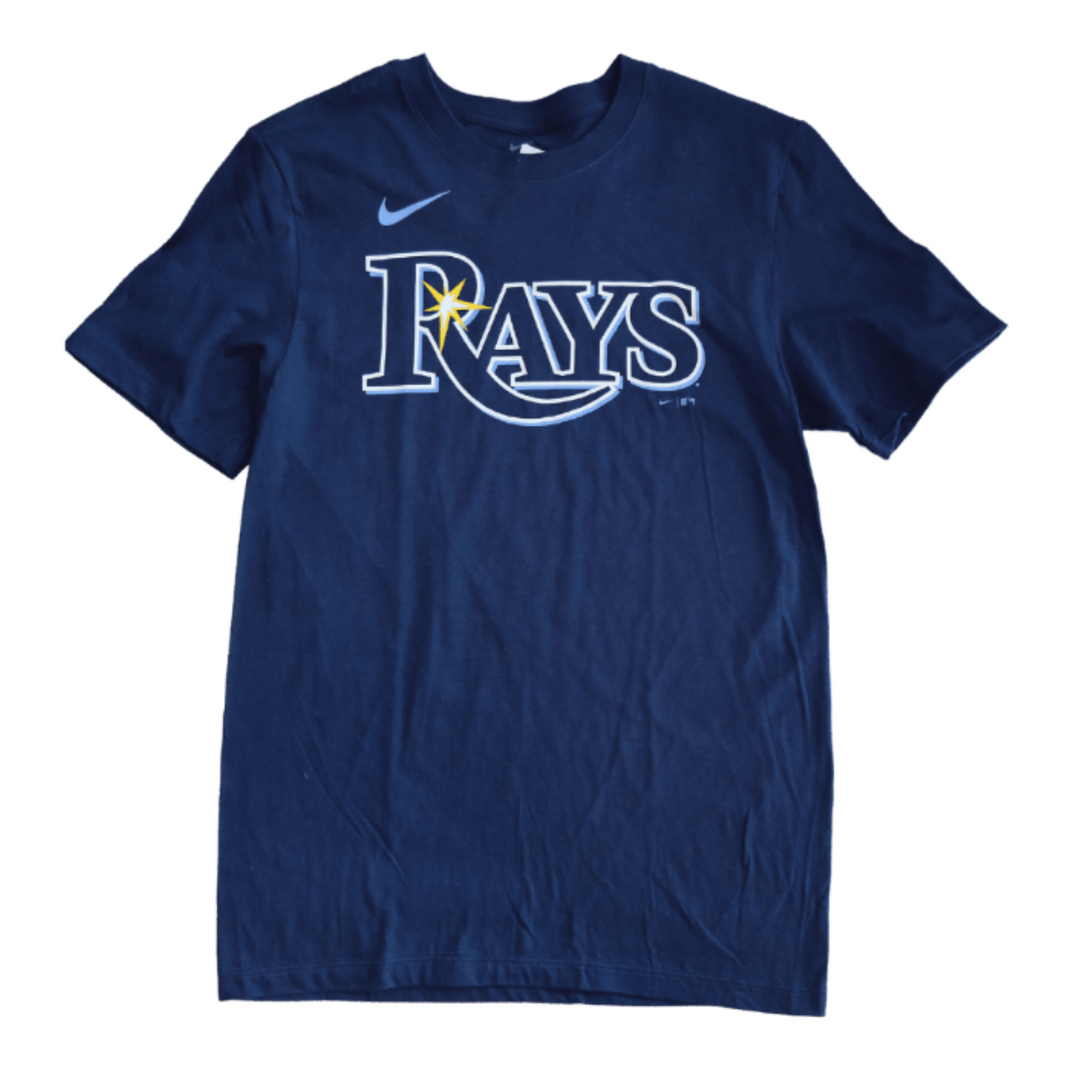 Rays Kids Nike Navy Fuse Wordmark Tee