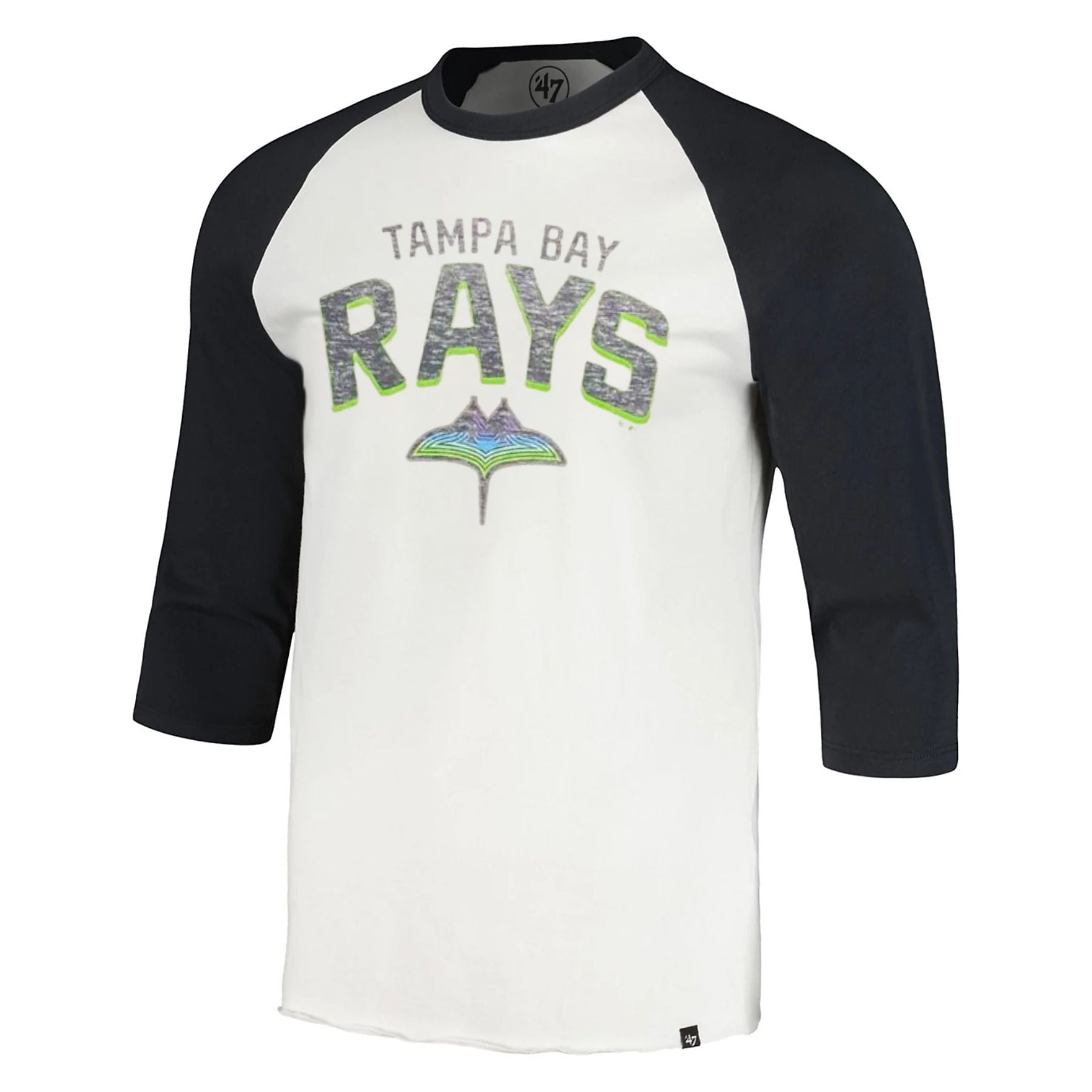 Rays Men's '47 Brand White City Connect Skyray Raglan T-Shirt