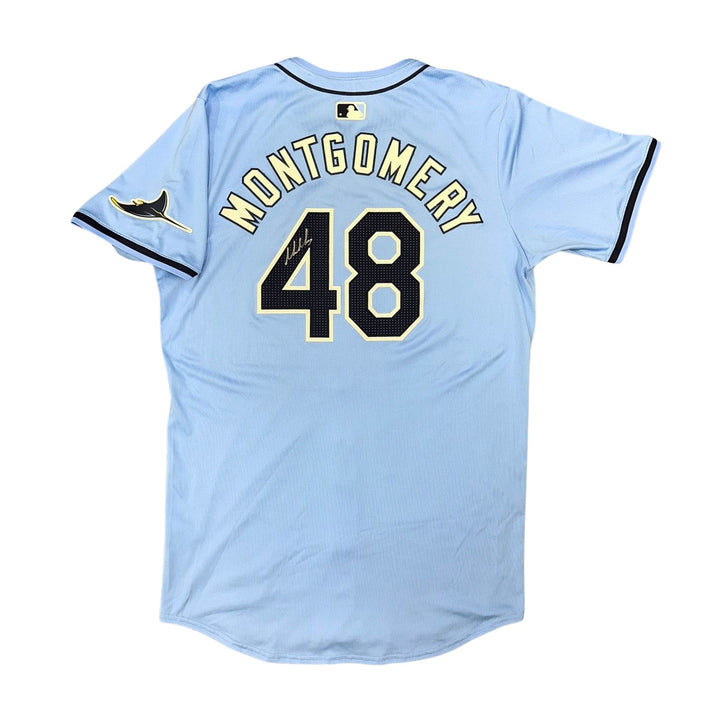 Rays Mason Montgomery Team Issued Authentic Autographed Burst Jersey