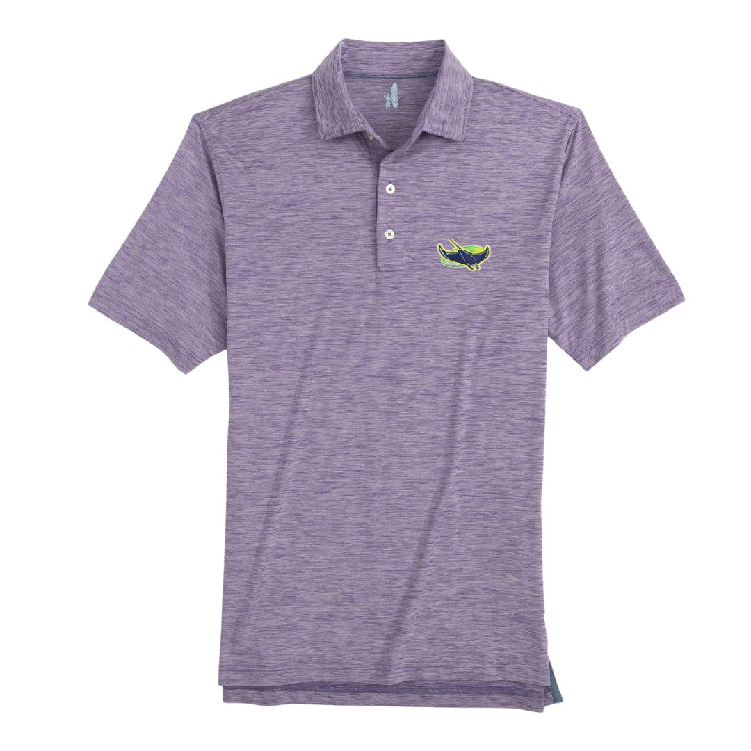 Rays Men's Johnnie-O Purple Alt Huronn Performance Polo