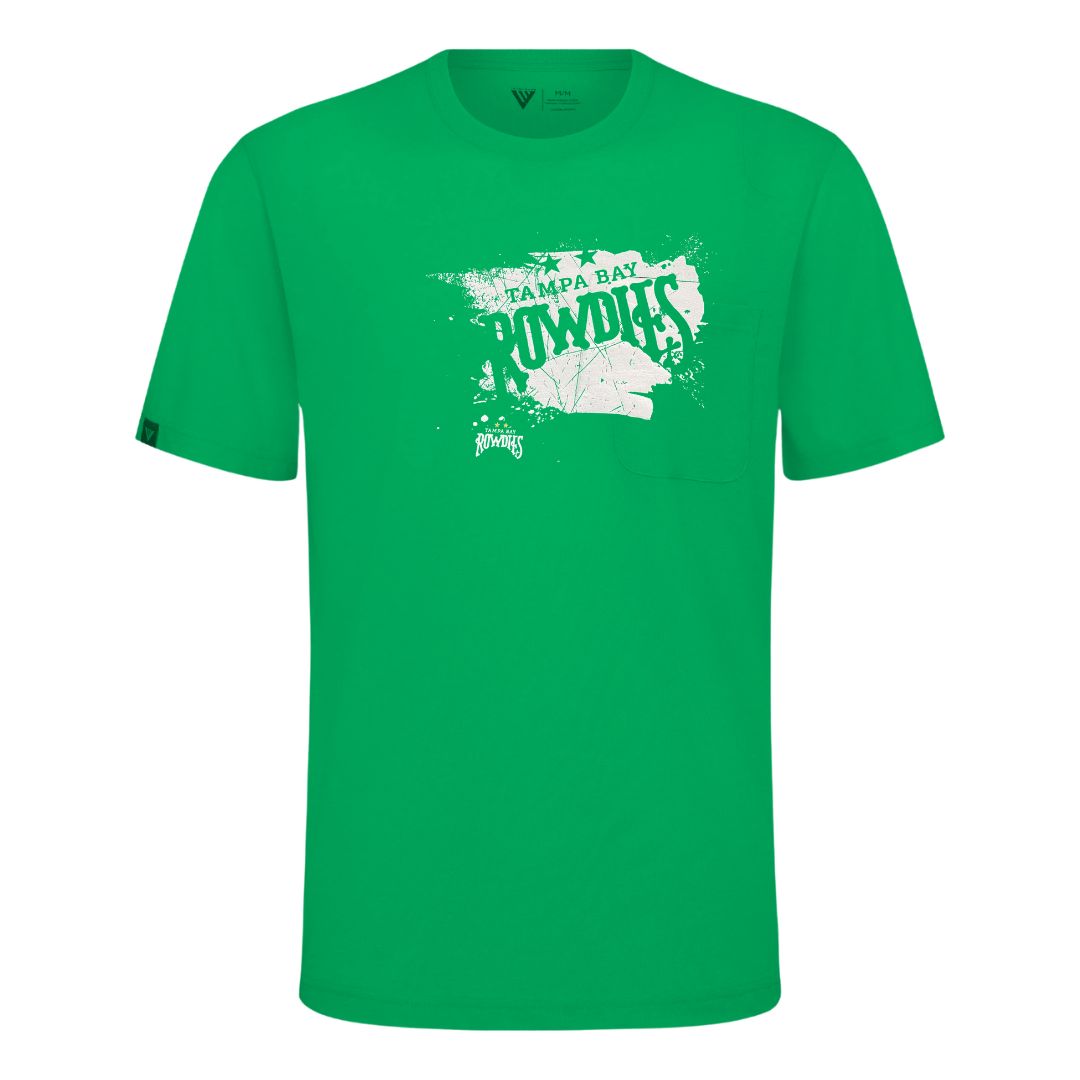Rowdies Levelwear Two Star Kelly Green Pocket T-Shirt