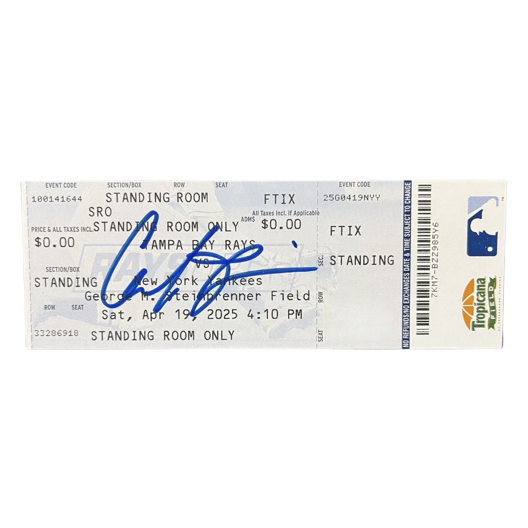 Rays Chandler Simpson Autographed MLB Debut Game Ticket