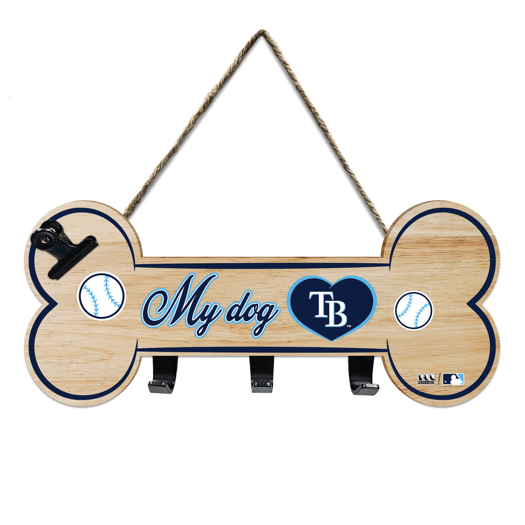 Rays My Dog Loves TB Bone Shaped Wooden Leash Holder