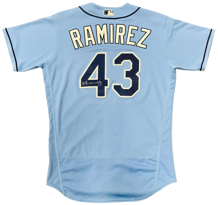 Rays Harold Ramirez Team Issued Authentic Autographed Burst Jersey