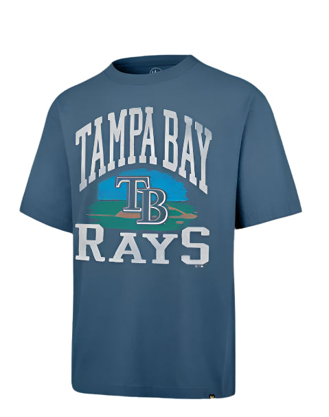 Rays Men's '47 Brand Blue TB Baseball Field Foundation Tee