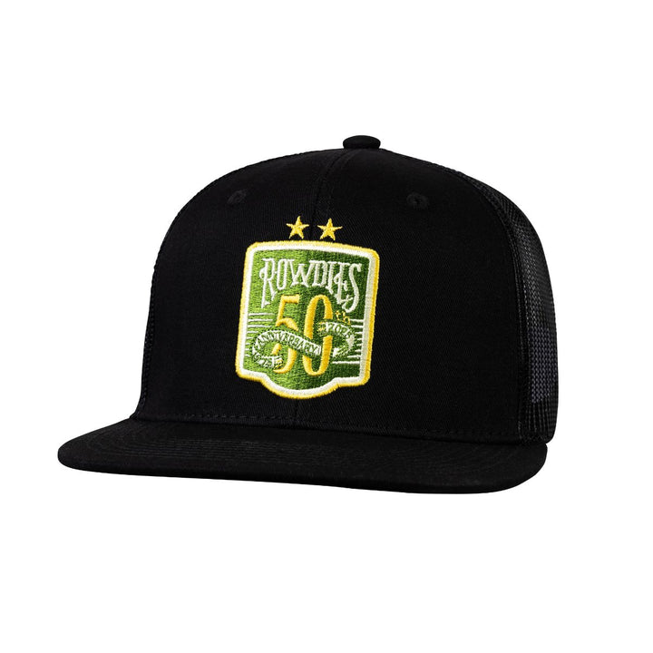 Rowdies Sport Design Sweden Black 50th Anniversary Patch Snapback Hat