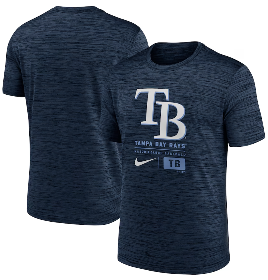 Rays Youth Nike Navy TB Velocity Dri-Fit Tee