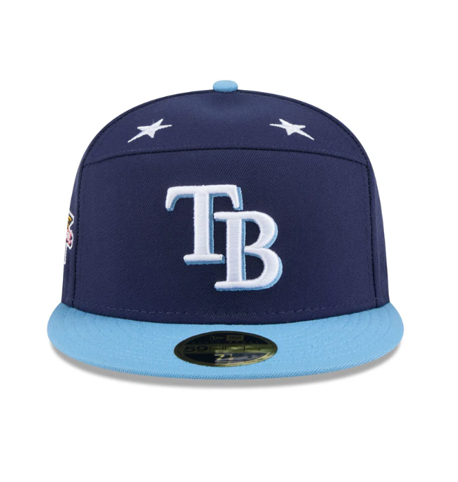 Rays New Era Navy Blue 2025 All Star Split Panel 59Fifty Fitted Hat