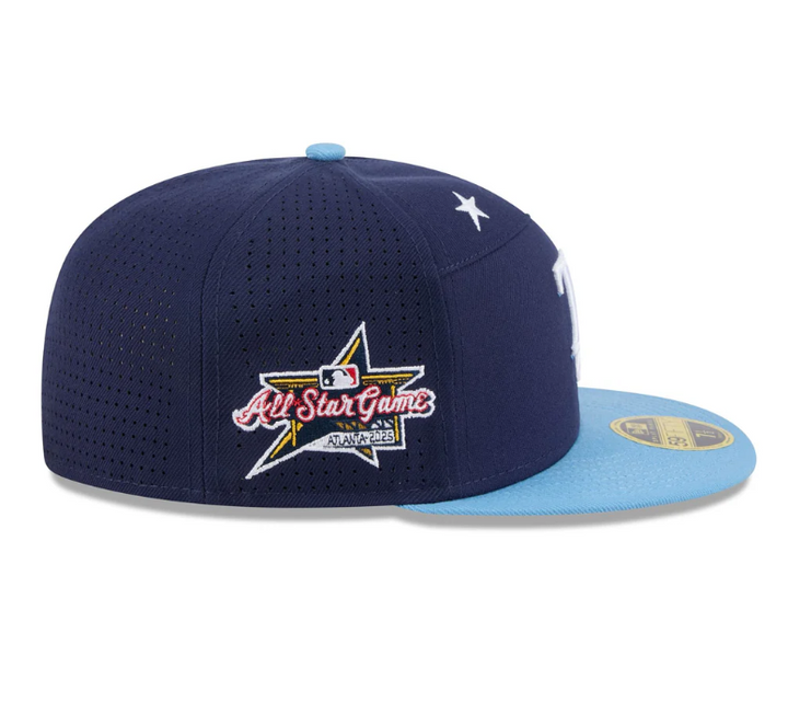 Rays New Era Navy Blue 2025 All Star Split Panel 59Fifty Fitted Hat