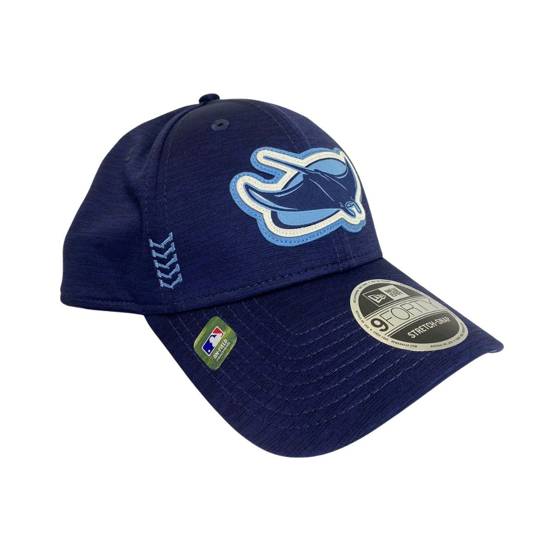 Rays New Era Navy Clubhouse Alt 9Forty Stretch Snap Hat