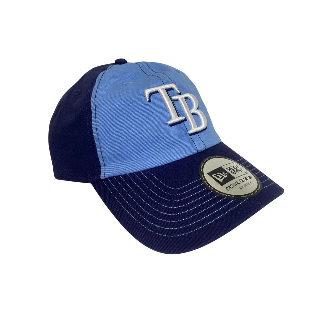 Rays New Era Navy/Light Blue TB Casual Classic Adjustable Hat