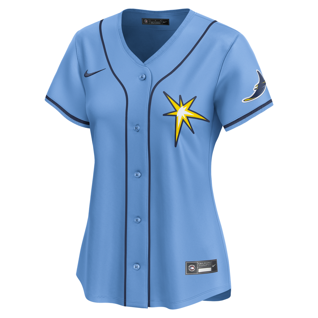 Rays Women's Nike Columbia Blue Burst Vapor Limited Replica Jersey
