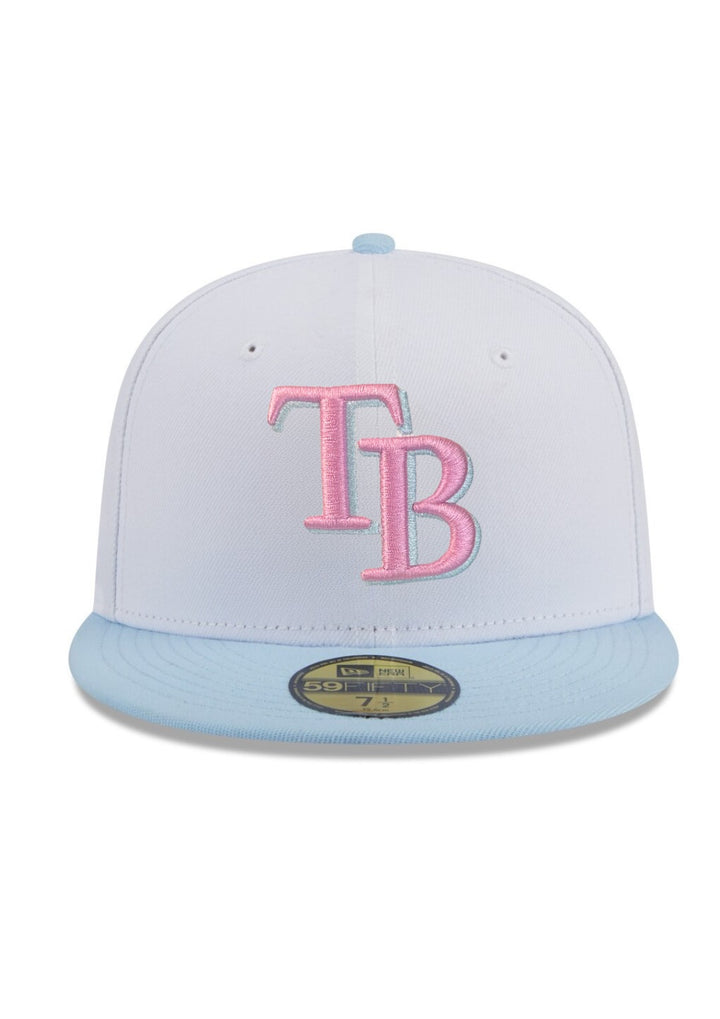 Rays New Era White Pink Color Pack Two Tone TB 59Fifty Fitted Hat