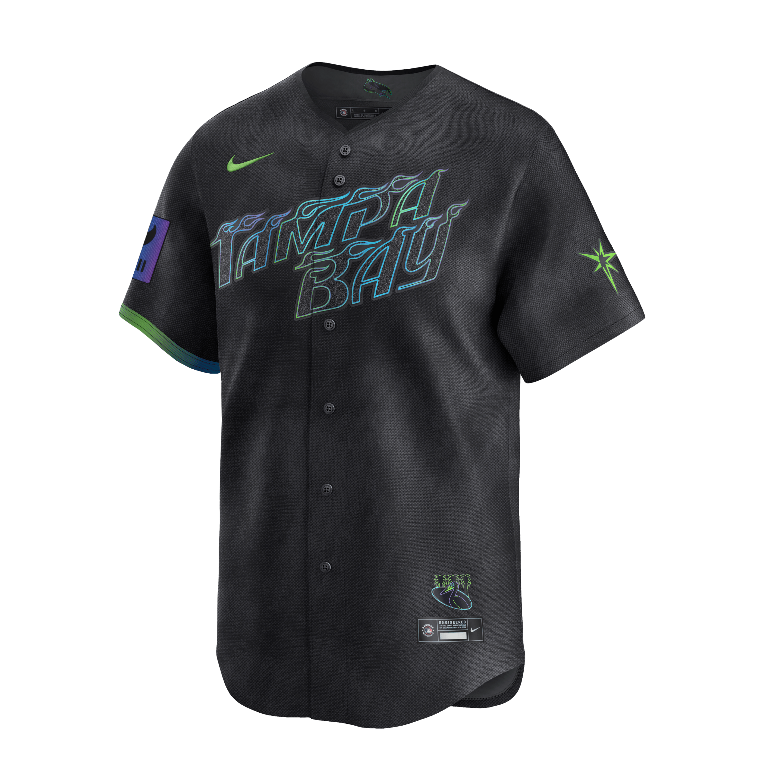 Tampa Bay Rays Youth Nike Charcoal Grey City Connect Limited