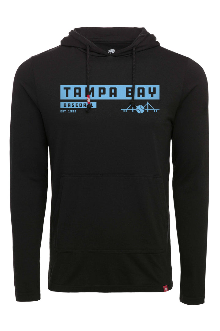 BLACK TAMPA BAY BASEBALL BRIDGE SPORTIQE HOODIE - The Bay Republic | Team Store of the Tampa Bay Rays & Rowdies