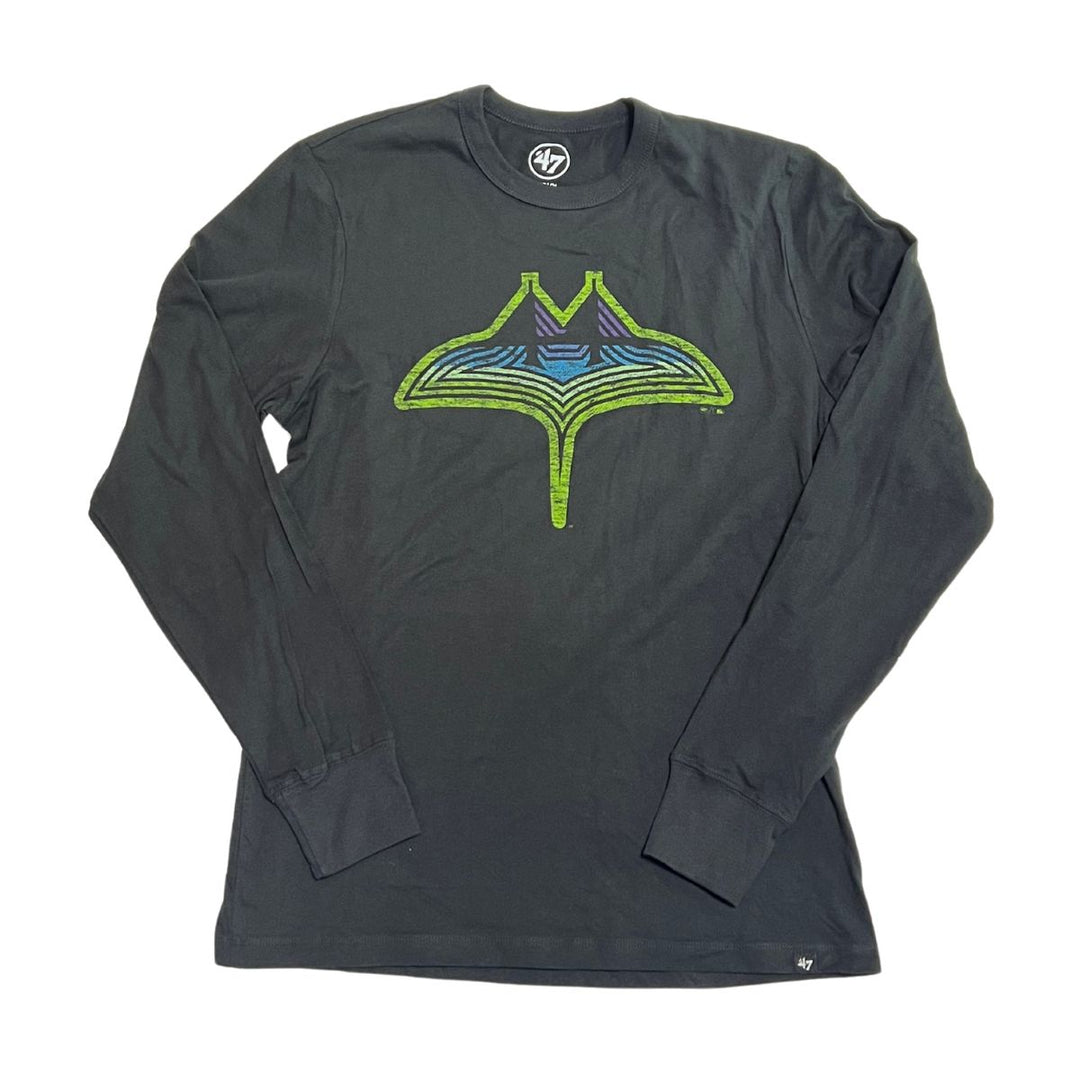 Rays Men's '47 Brand Charcoal Grey City Connect Skyray Long Sleeve T-Shirt