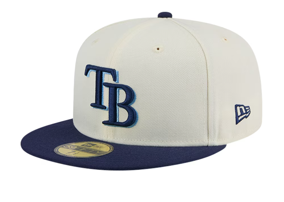 Rays New Era Two Tone Chrome Navy TB 59Fifty Fitted Hat