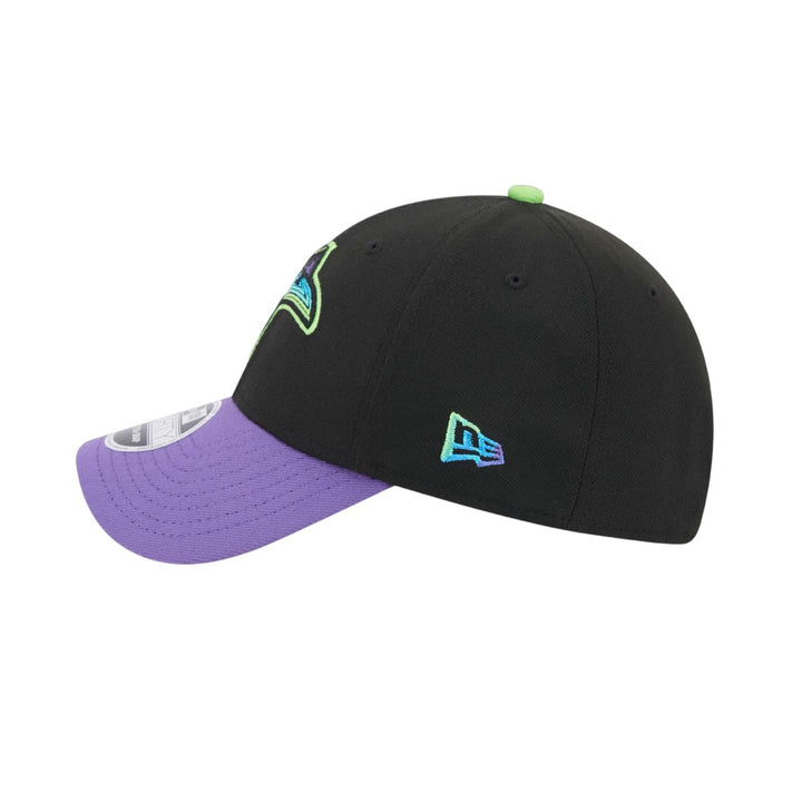 Rays New Era Black Purple City Connect 9Forty Stretch Snap Adjustable Hat