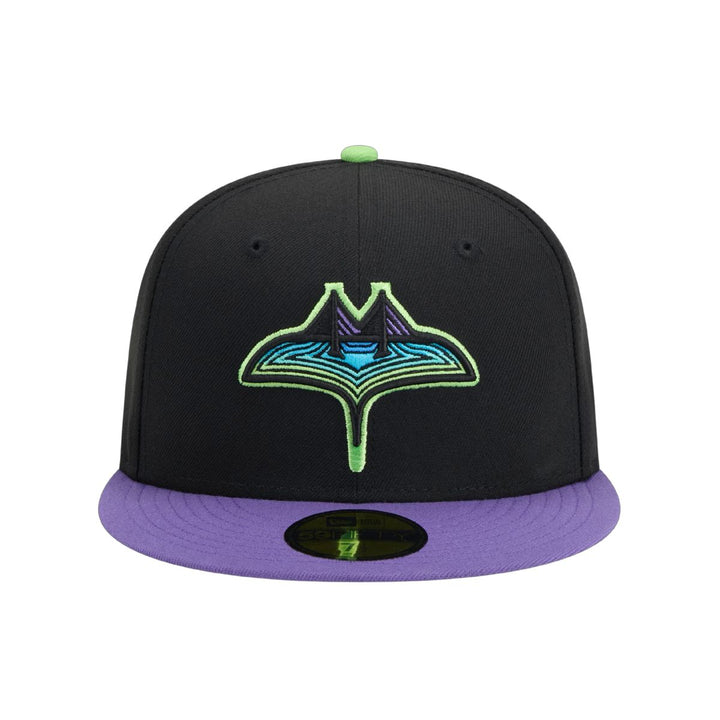 Rays New Era Black Purple City Connect On Field 59Fifty Fitted Hat