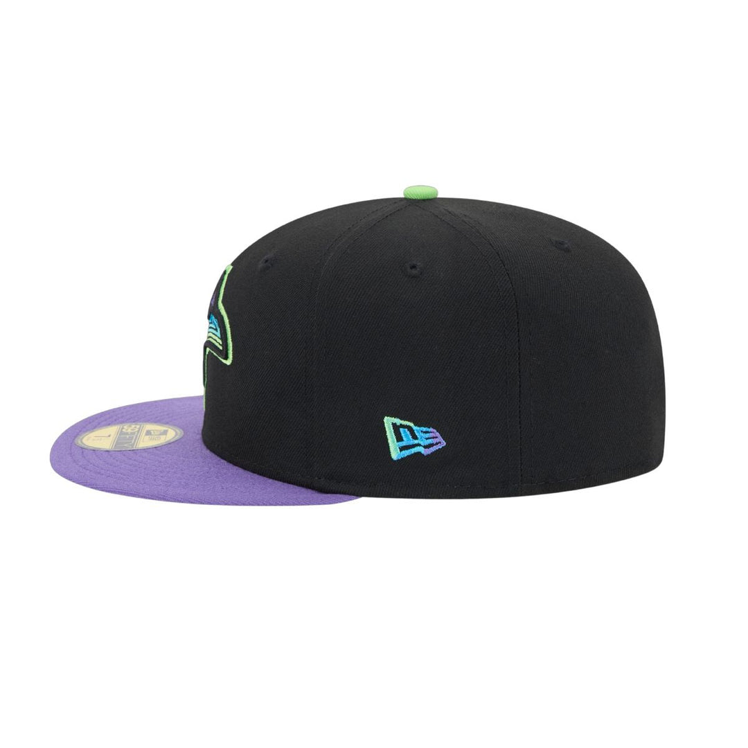 Rays New Era Black Purple City Connect On Field 59Fifty Fitted Hat