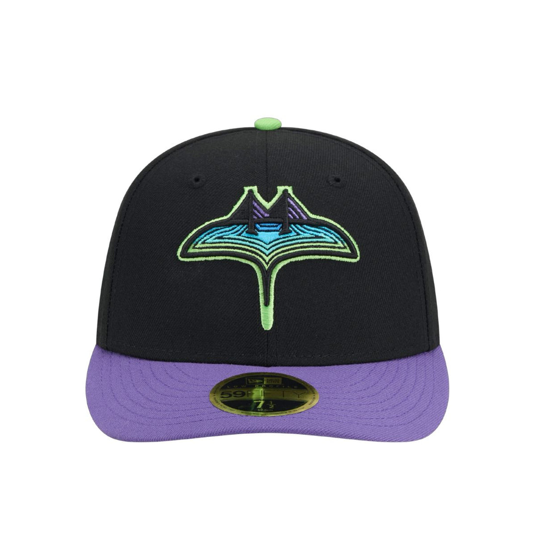 Rays New Era Black Purple City Connect On Field Low Profile 59Fifty Fitted Hat