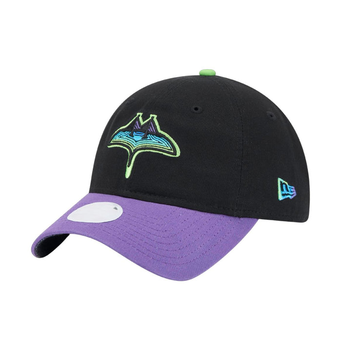 Rays Women's New Era Black Purple City Connect 9Twenty Adjustable Hat