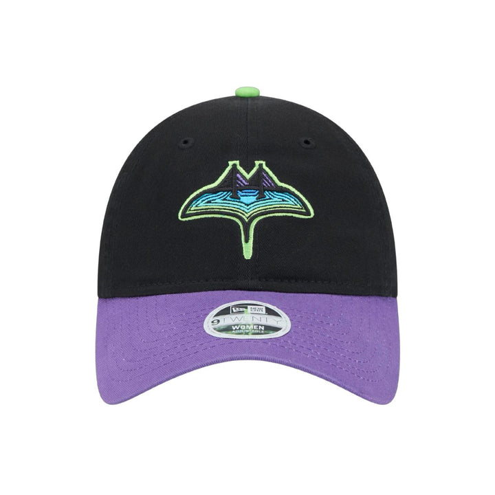 Rays Women's New Era Black Purple City Connect 9Twenty Adjustable Hat