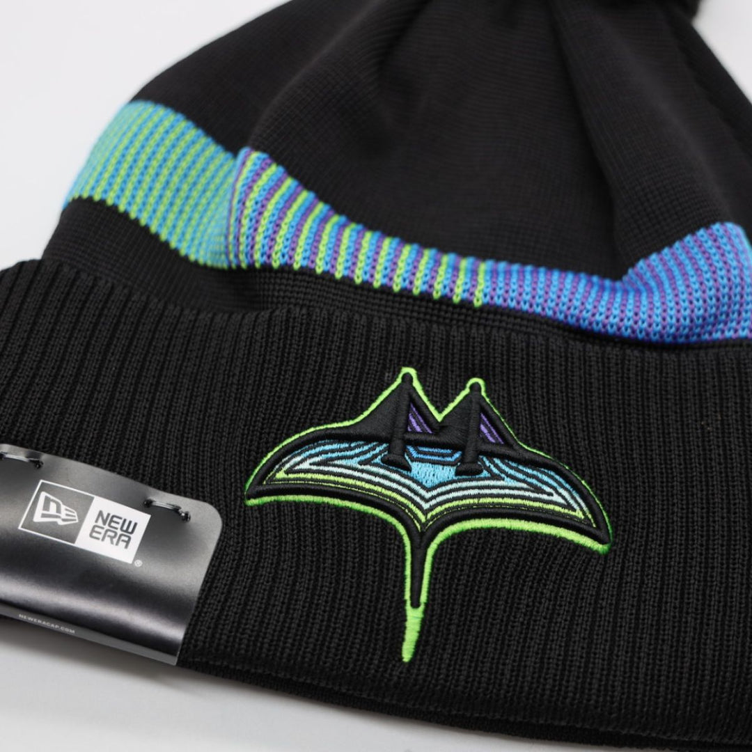 Rays New Era Black Gradient Skyway City Connect Burst Knit Hat